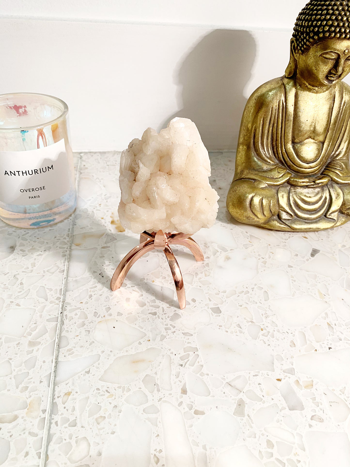 Modern Boho Rose Gold Claw - Copper Crystal Display Stand